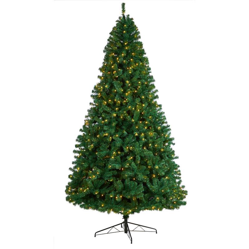 9' Pre-Lit Northern Tip Artificial Christmas Tree, Clear LED Lights - 9 Foot