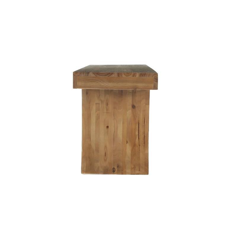 Solid Wood Entryway Bench, 2-tier Farmhouse Shoe Storage Bench