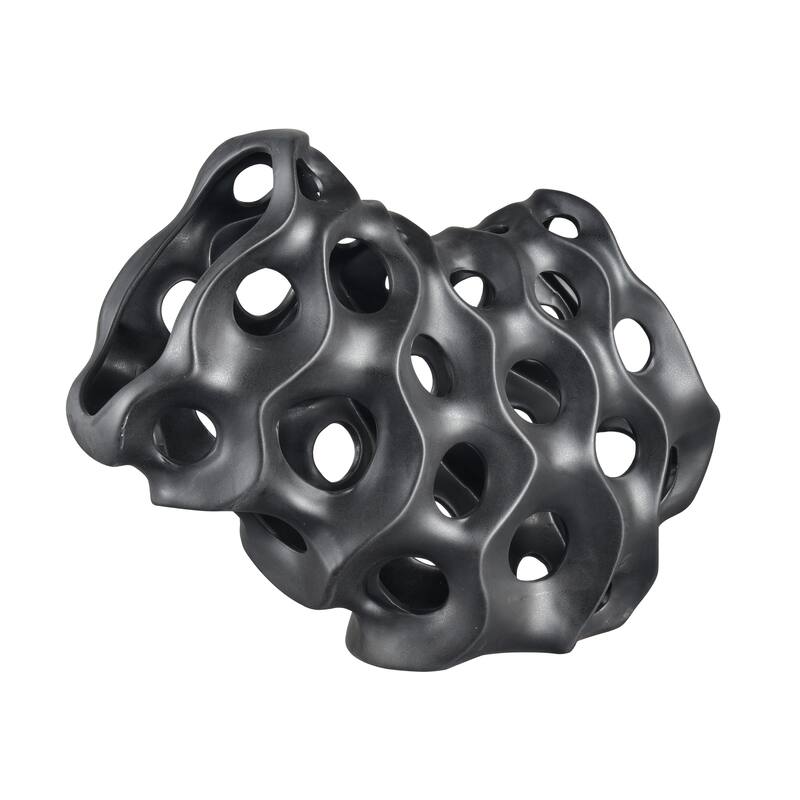 Elk Home Gwin Black Earthenware 16 Inch Wide Sculpture