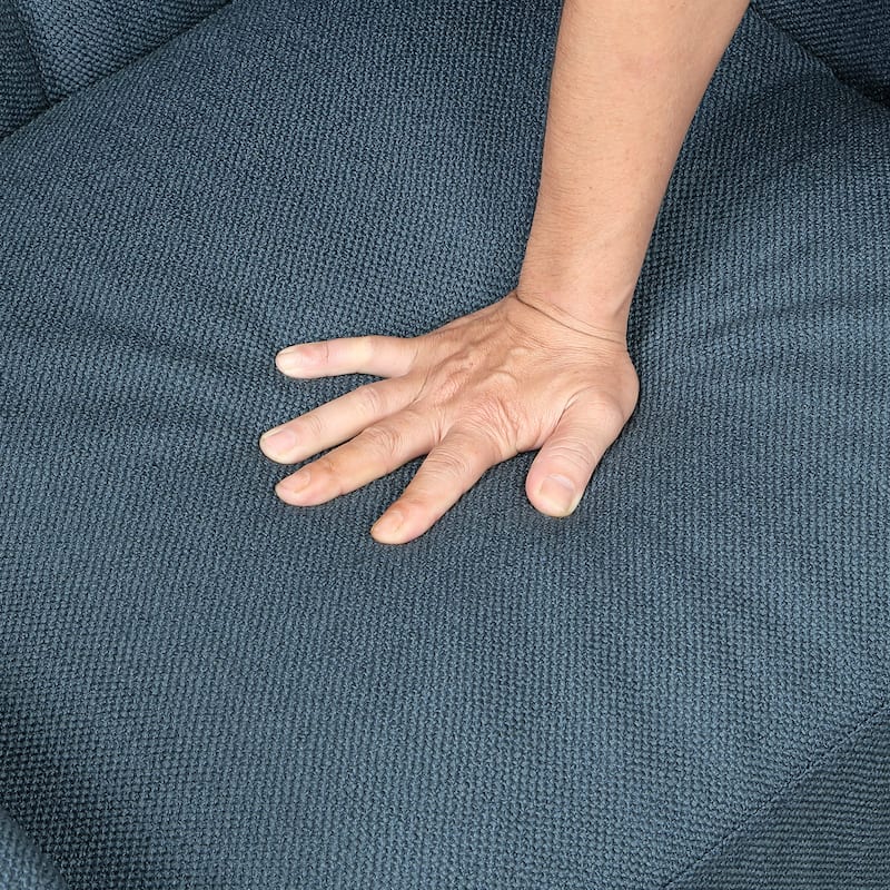 Clark 30" Modern & Contemporary Textured Fabric Button-Tufted Wing Back Accent Chair