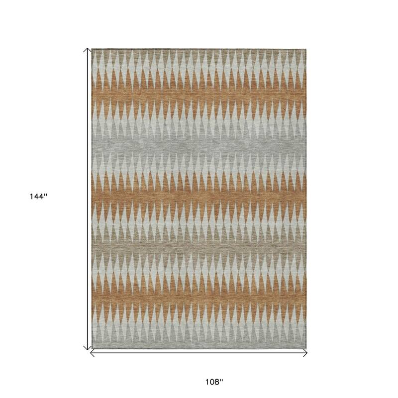 HomeRoots Striped Transitional Rectangle Outdoor Rug