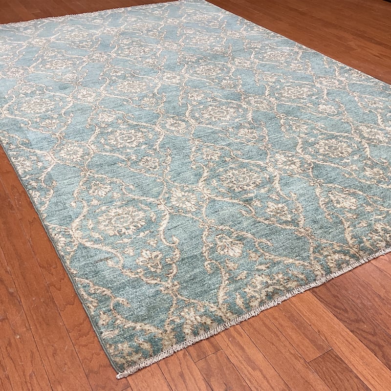 HERAT ORIENTAL Handmade Vegetable Dyed Ikat Wool Rug - 6' x 8'11"