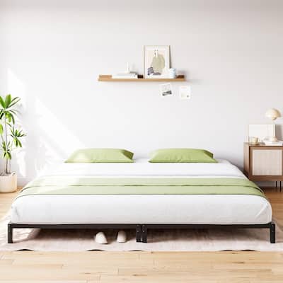 Bed Frame No Box Spring Needed Metal Platform Bed 8"