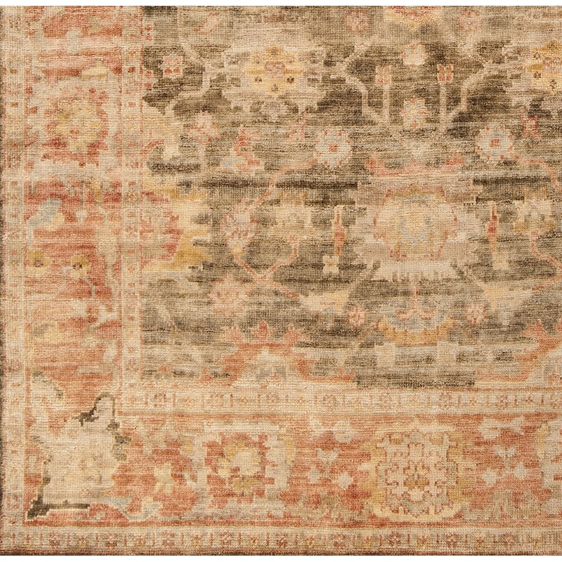 Hand-knotted Pownal Brown Wool Area Rug - 3'6" x 5'6" - 3'6" x 5'6"