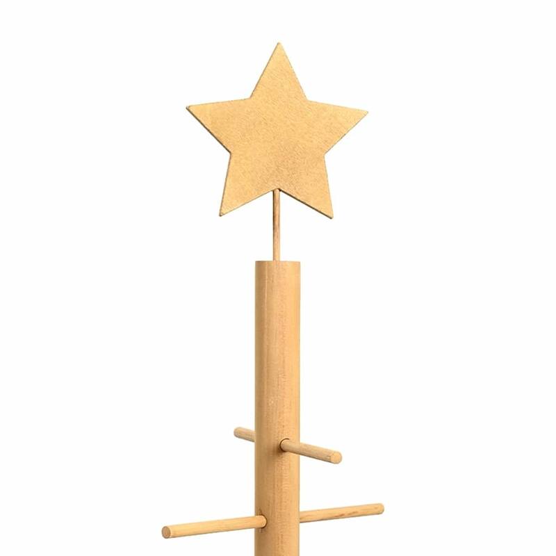 vidaXL Wooden Christmas Tree with Stand Brown bamboo