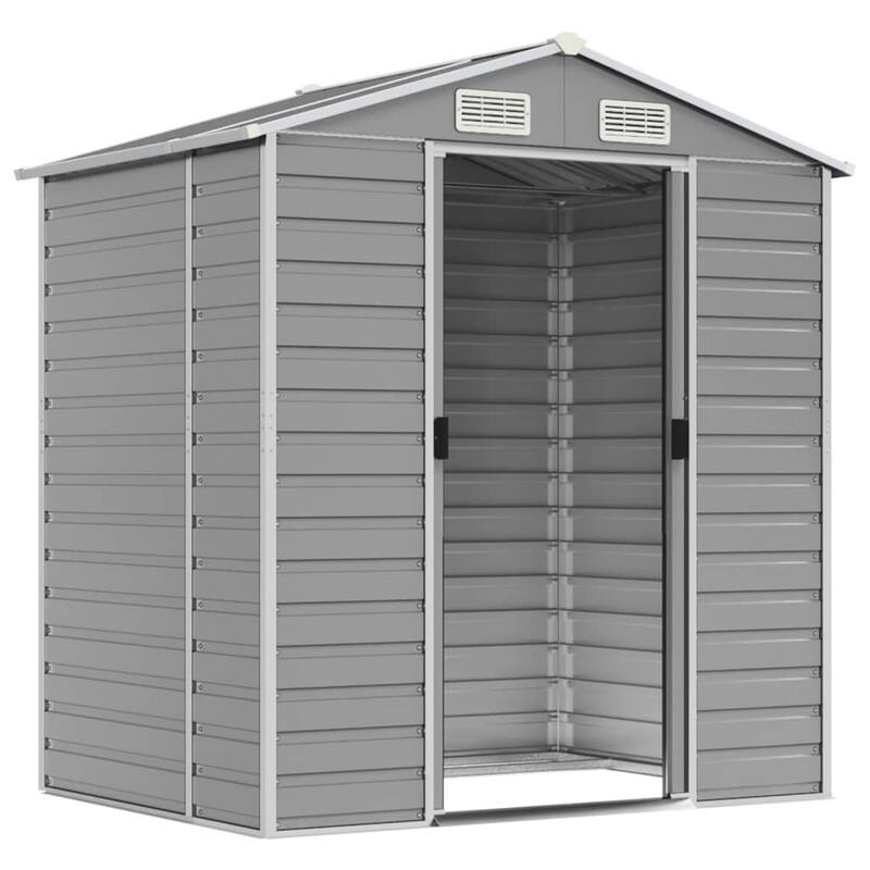 vidaXL Garden Shed Metal Outdoor Storage Shed Anthracite Galvanized Steel