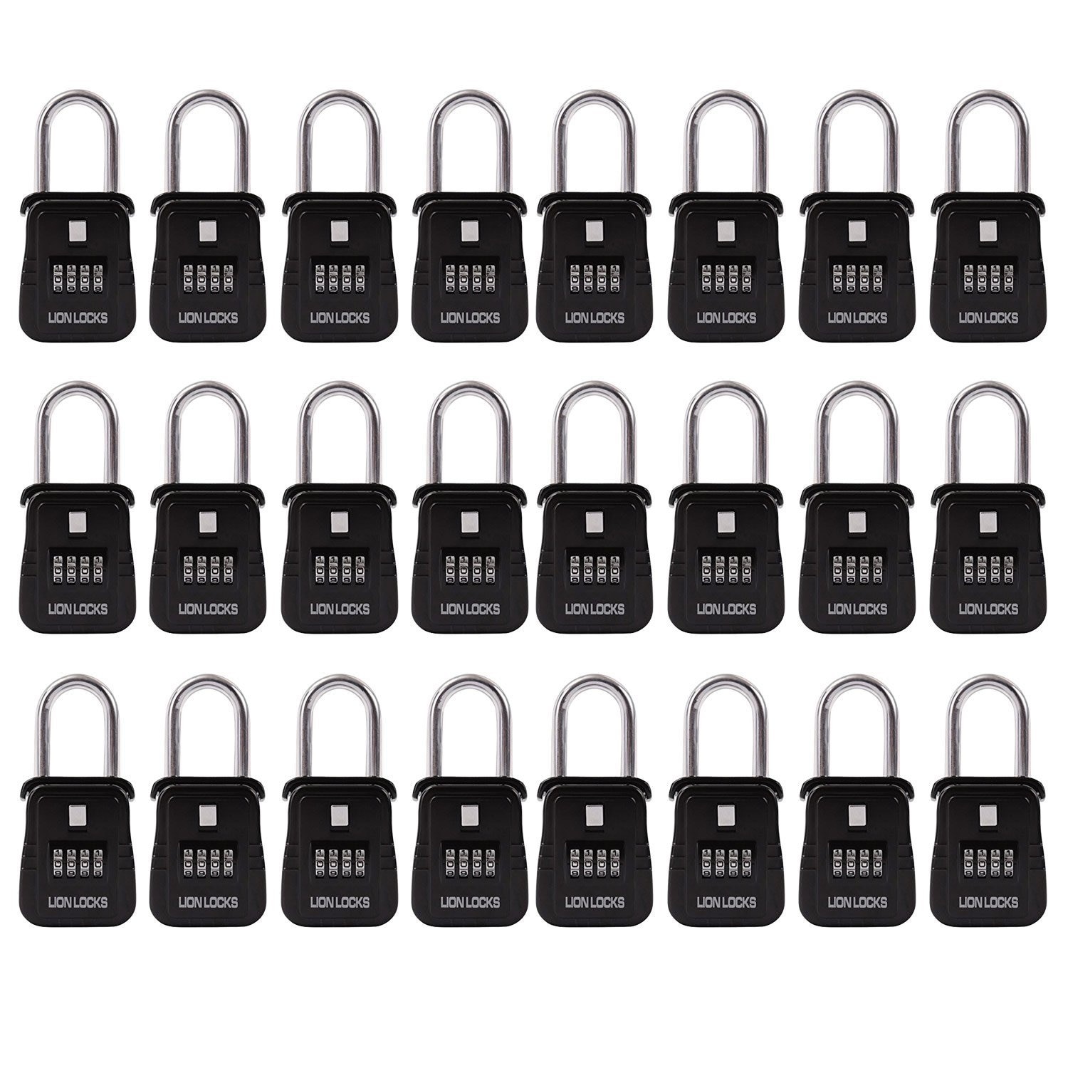 Lion Locks 1500 Key Storage Lock Box with Set Your Own Combination White 