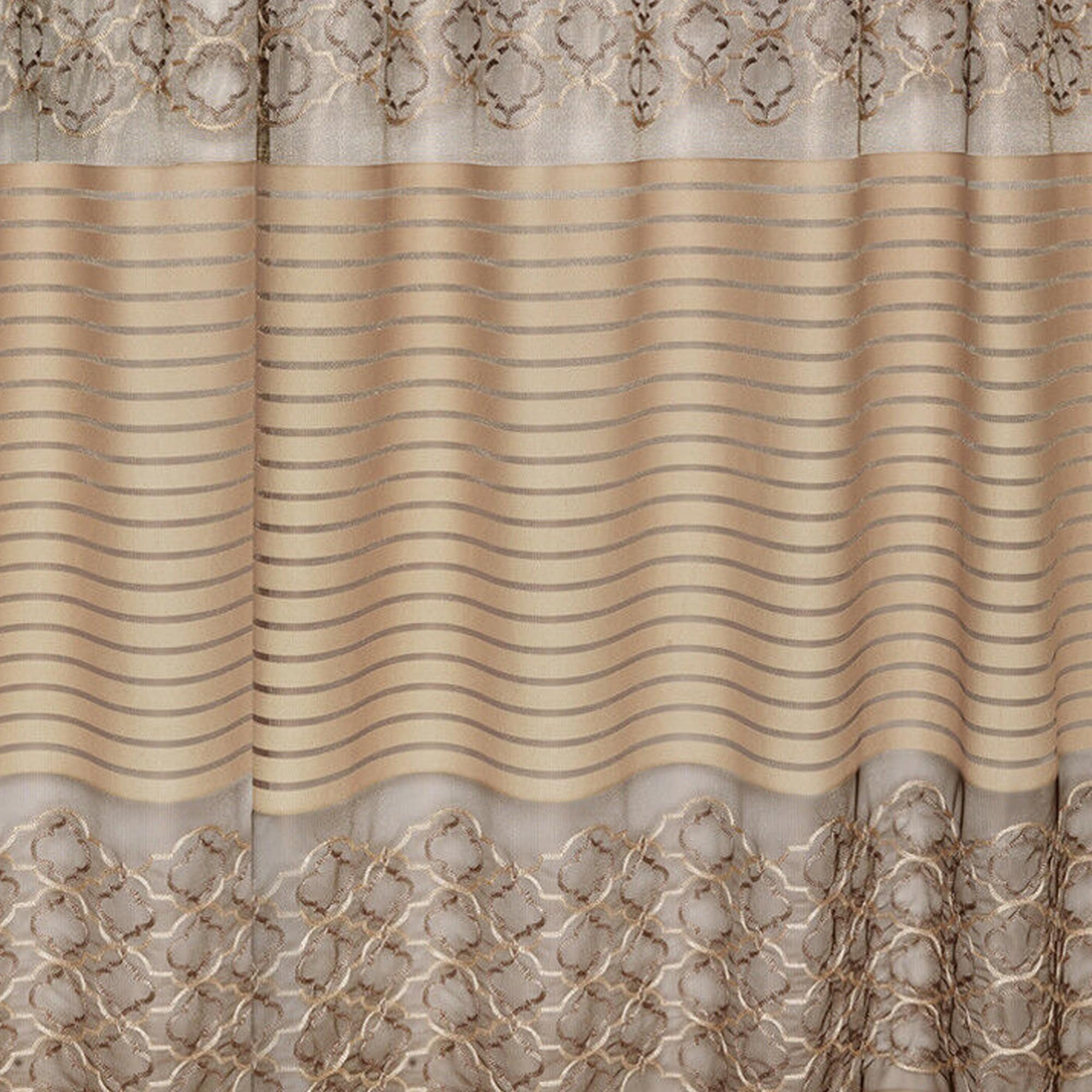 Fabric 70" x 72" Bathroom Shower Curtain Popular Bath Spindle Gold Collection Fabric 70" x 72" Bathroom Shower Curtain Popular Bath Spindle Gold Collection