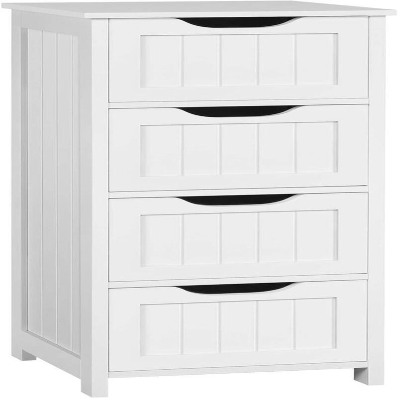Bathroom Storage Cabinet - White - Wood Finish