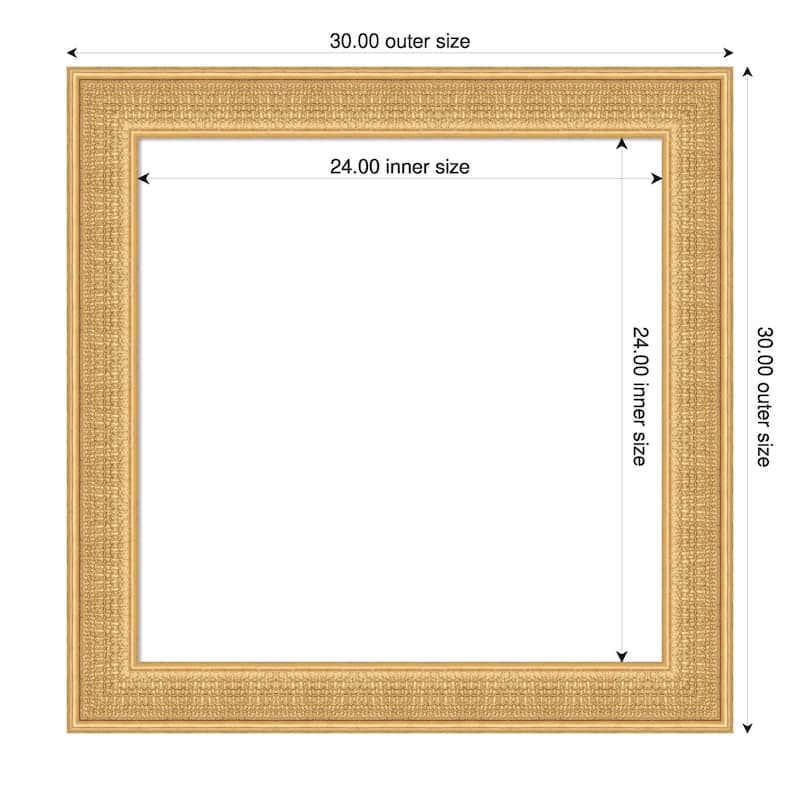 Amanti Art Trellis Gold Framed Dry Erase Magnetic Board - 30 x 30 in - Trellis Gold