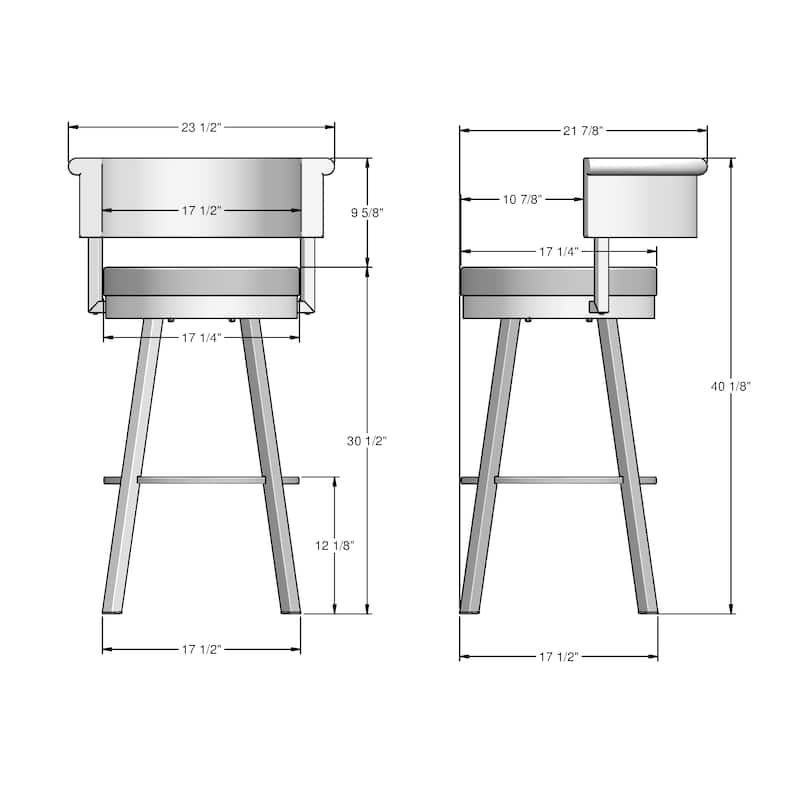 Amisco Rosco Swivel Bar Stool