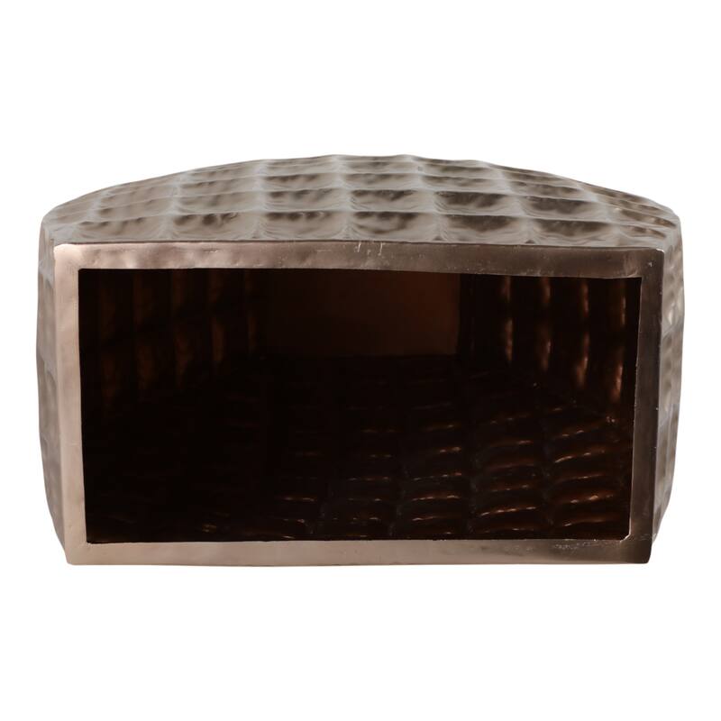 Aluminum Planter Textured Geometric Tapered Square Modern Accent