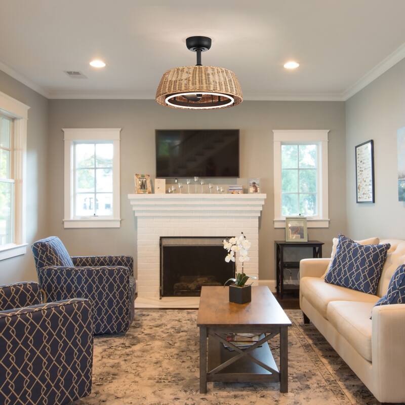 Modern Ceiling Fan with LED Light & Remote Control