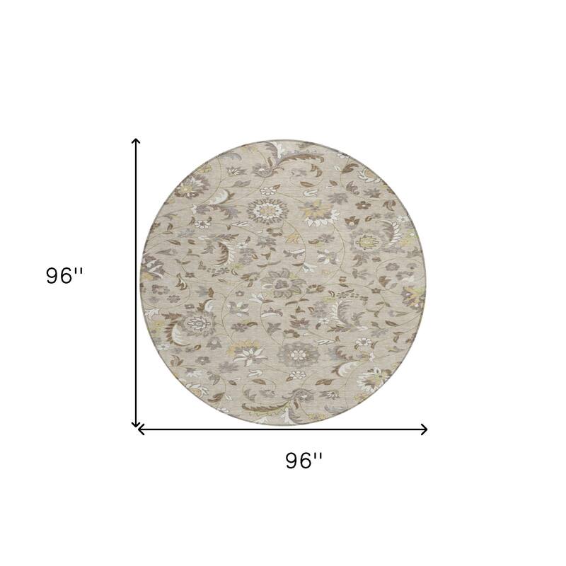 HomeRoots Floral Transitional Rectangle Outdoor Rug