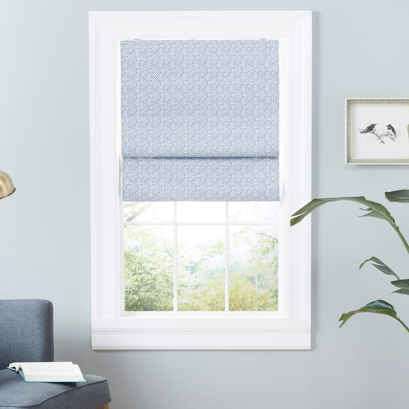 ATI Home Esme Total Blackout Roman Shade 23"x64" Dark Grey.