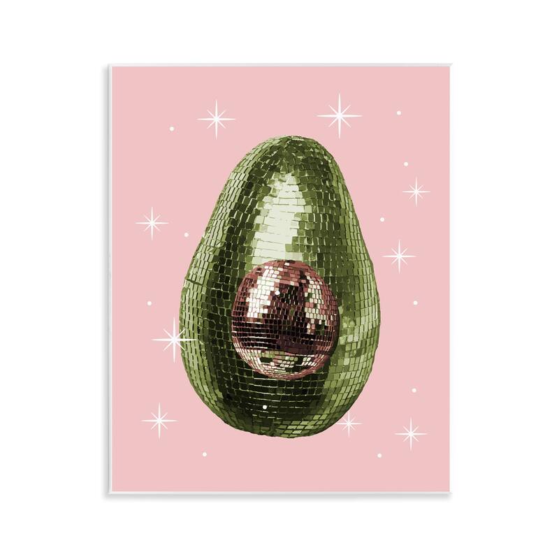 Stupell Luminous Disco Avocado Wall Plaque Art Design By Lil' Rue - 11 x 14