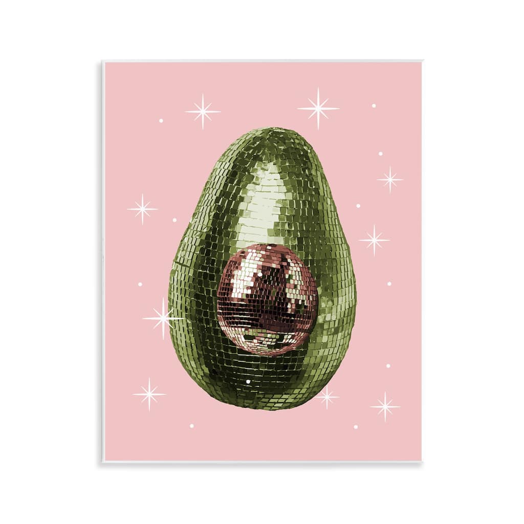 Stupell Luminous Disco Avocado Wall Plaque Art Design By Lil' Rue
