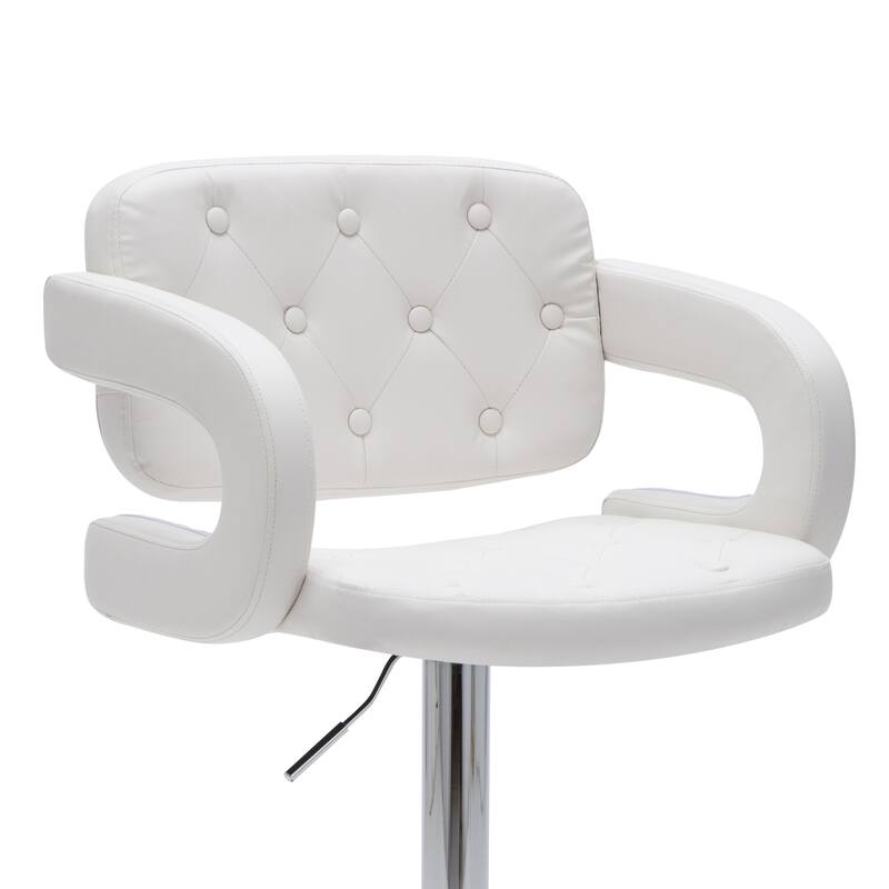 Porch & Den Coal Creek Modern Upholstered Adjustable Bar Stool