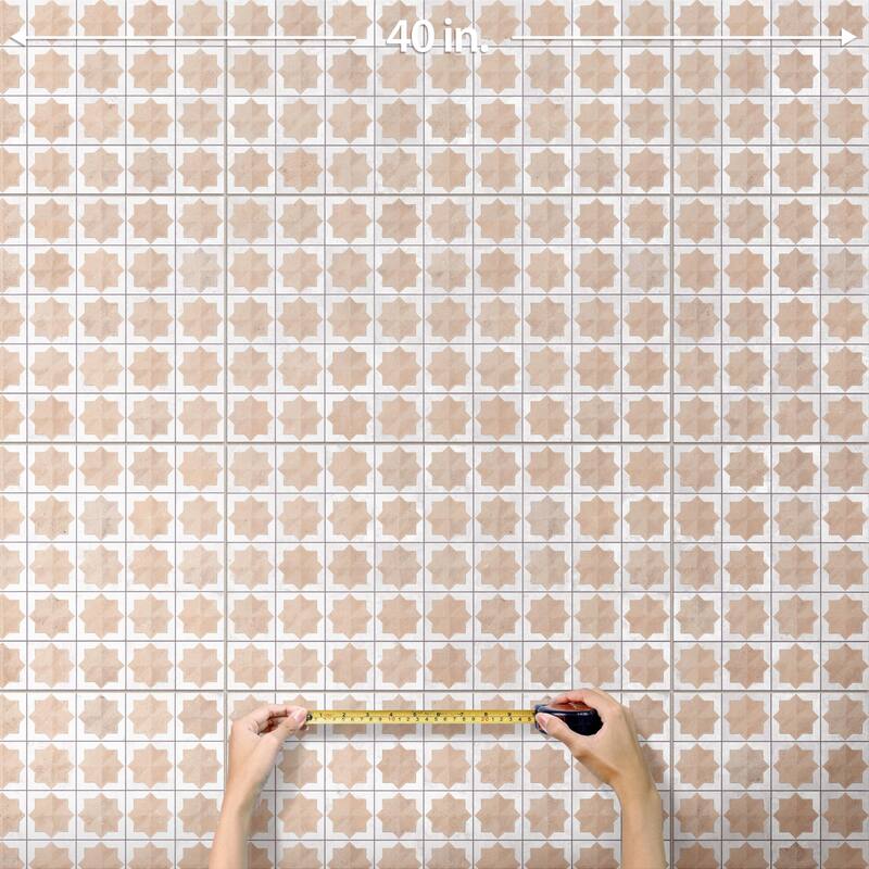 Merola Tile Tetuan Astre Cotto White 12-1/8" x 21-7/8" Porcelain Wall Tile