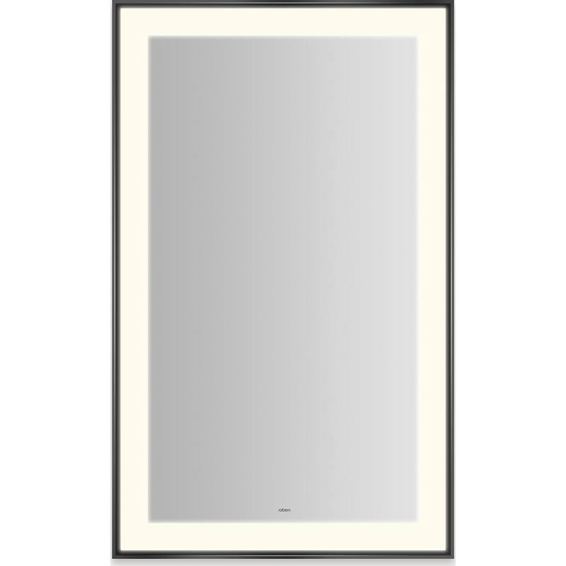 Robern YM2541RPSMD3K Sculpt 25-1/4"W x 41-1/4"H Rectangular Flat Metal - Matte Black