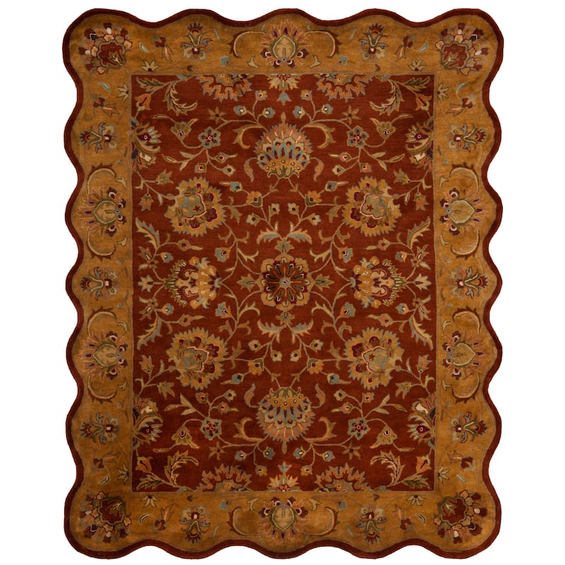SAFAVIEH Handmade Heritage Flower Field Traditional Oriental Wool Rug