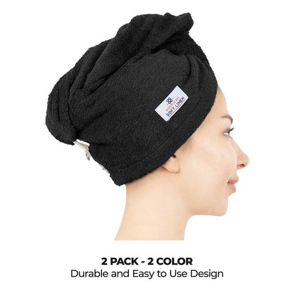 Ancien Titre : BODY OASIS HAIR TURBAN TOWEL 100% COTTON TWIN PACK (LOT OF 9. Nouveau Titre : Lot De 9 Serviettes Turban Pour Cheveux Body Oasis – Coton Bleu/blanc