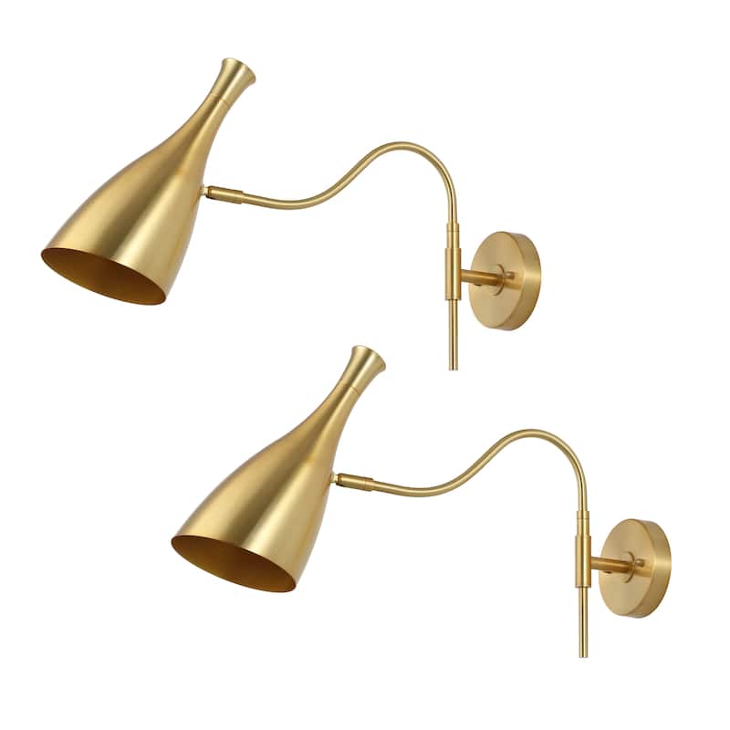 SAFAVIEH Lighting 6" Harlona Wall Sconce [Set of 2] - 6"W x 22"D x 12"H