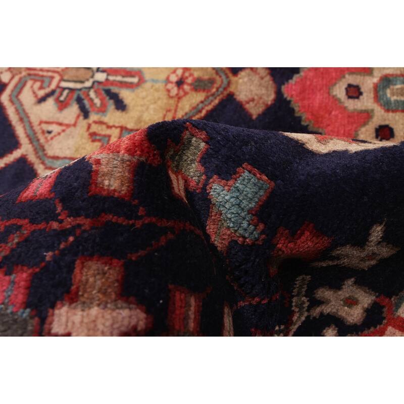 ECARPETGALLERY Hand-knotted Anatolian Vintage Dark Navy Wool Rug - 3'8 x 9'3
