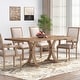 preview thumbnail 6 of 33, Christopher Knight Home - Rustic Extendable Dining Table with Rubberwood X-Frame Base and Extension Leaf