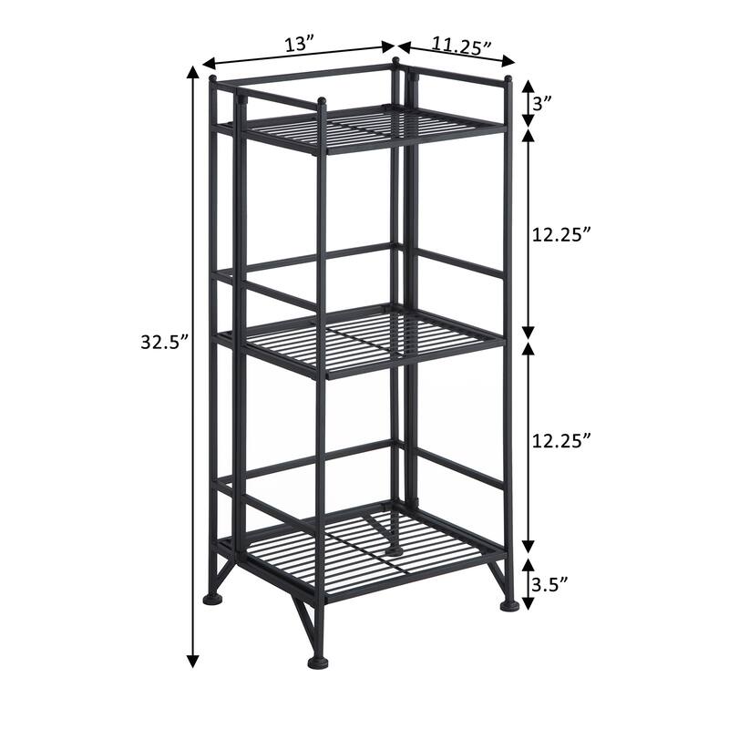 Convenience Concepts Xtra Storage 3 Tier Folding Metal Shelf