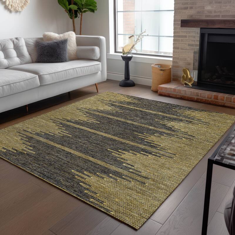 Machine Washable Indoor/ Outdoor Boho Moroccan Rug