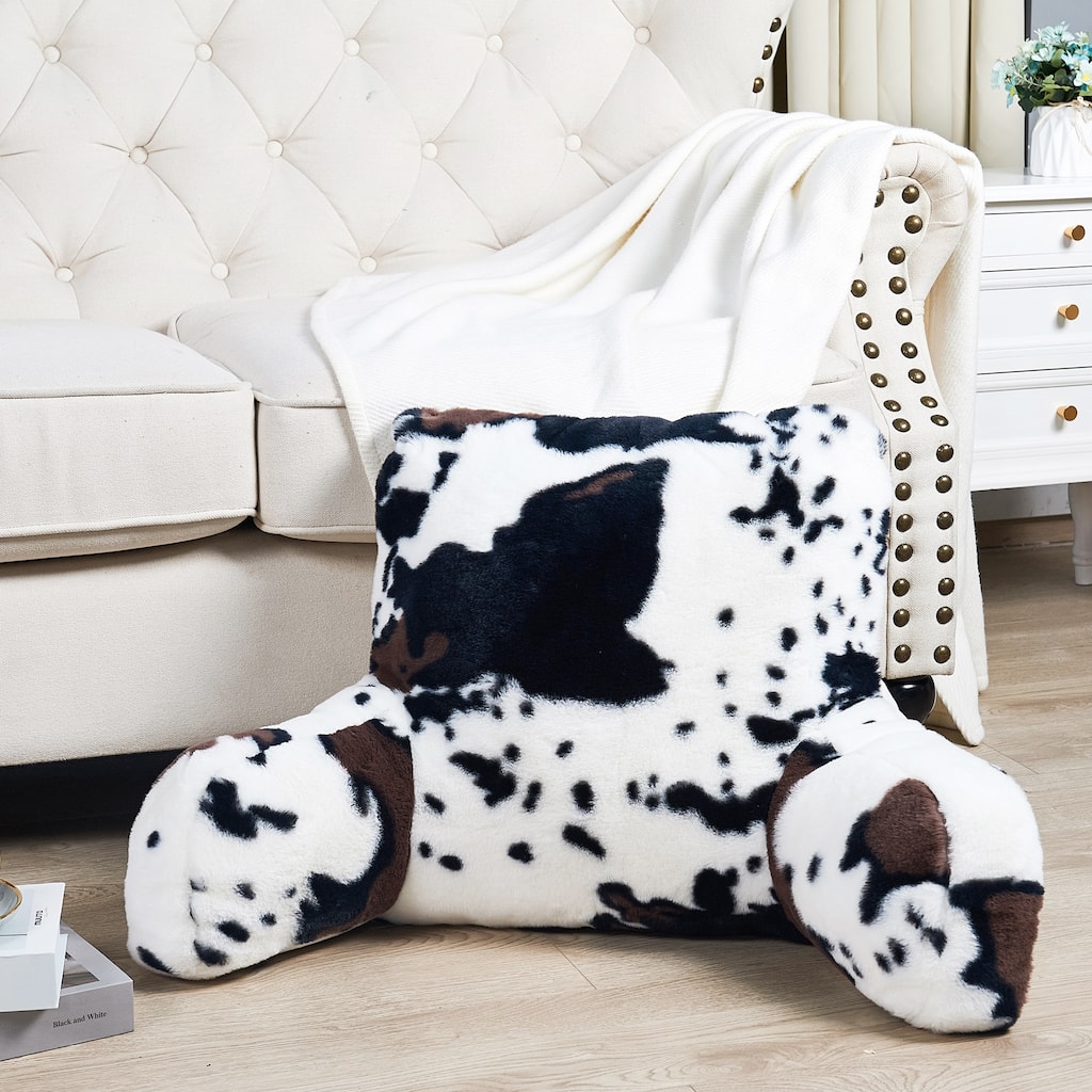 Home Soft Things Animal Pattern FauxFur Bedrest