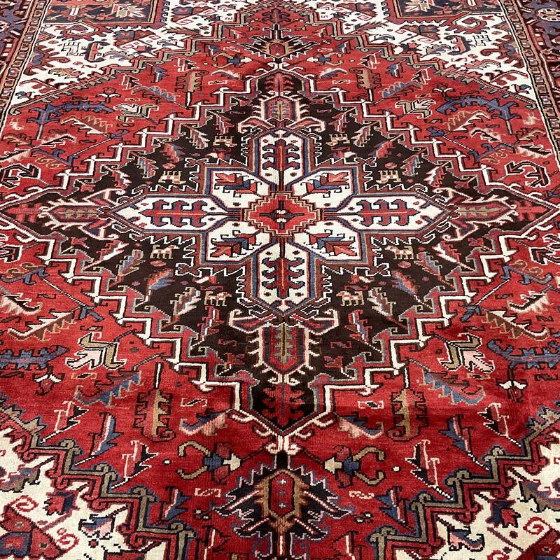 HERAT ORIENTAL Handmade Fine Heriz Wool Rug - 7'2" x 9'7"