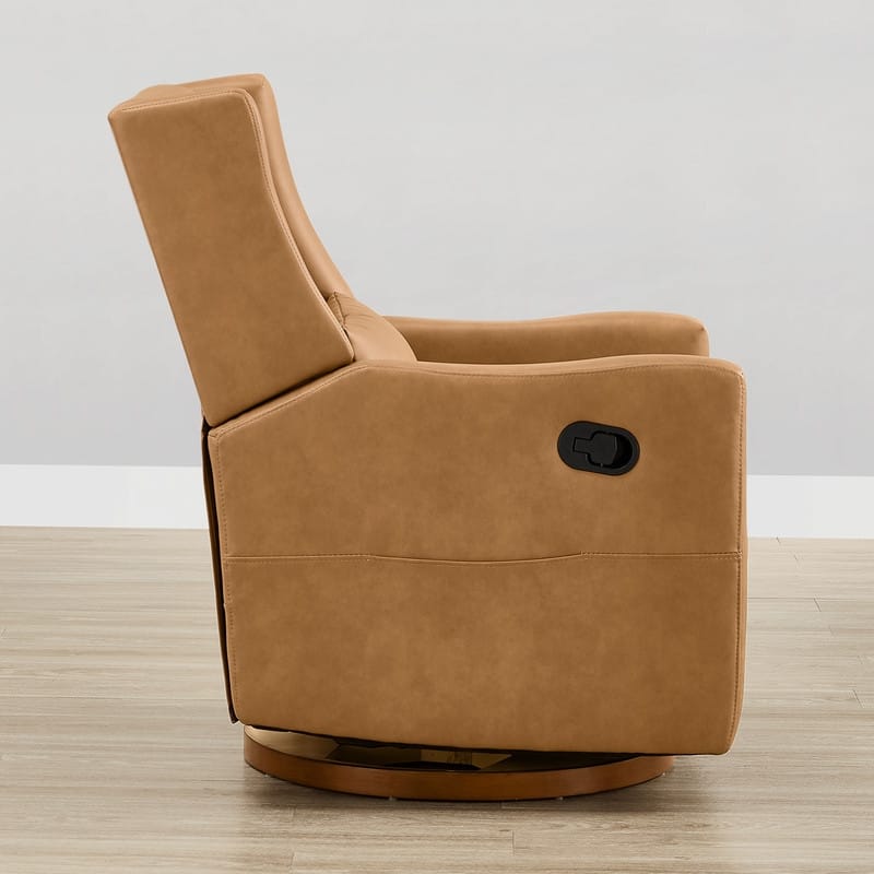 Spruce & Spring Lincoln Manual Swivel Glider Recliner with Lumbar Pillow