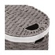 preview thumbnail 12 of 26, Seville Classics Handwoven Lidded Oval Double Laundry Hamper, 22.75" W x 13" L x 24" H