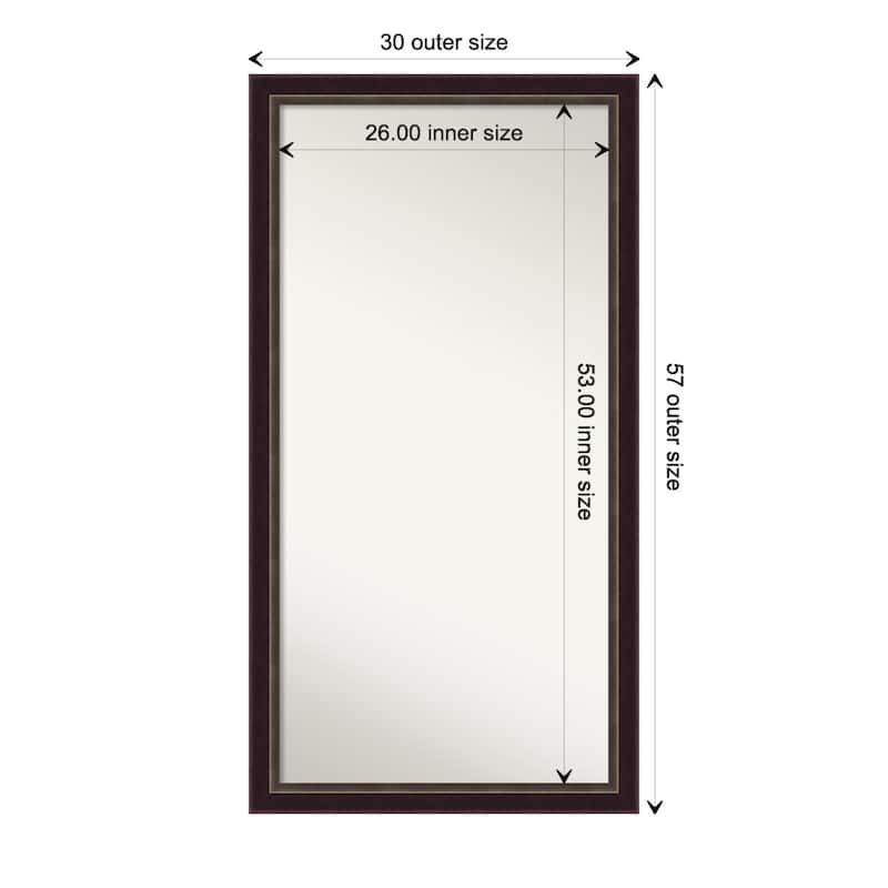 Oversized Wall Mirror Choose Your Custom Size - Signore Bronze Frame
