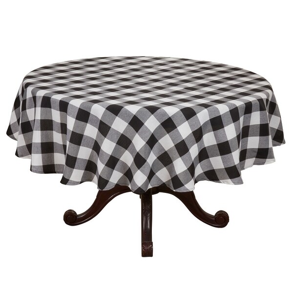 Gray /& Black Plaid Signature Tablecloth Assorted Sizes
