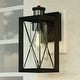 preview thumbnail 11 of 10, Milton Matte Black Motion Sensor Dusk to Dawn Outdoor Wall Light Transitional Clear Glass - 6-in W x 14-in H x 7-in D
