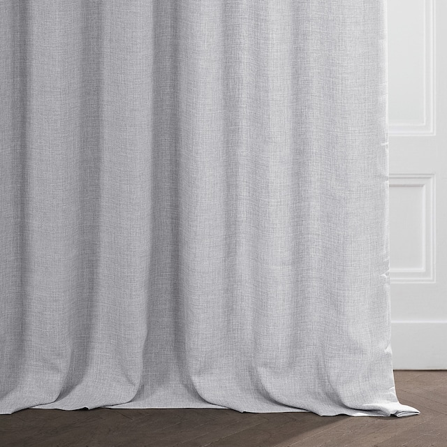 Exclusive Fabrics Italian Faux Linen Curtain (1 Panel)