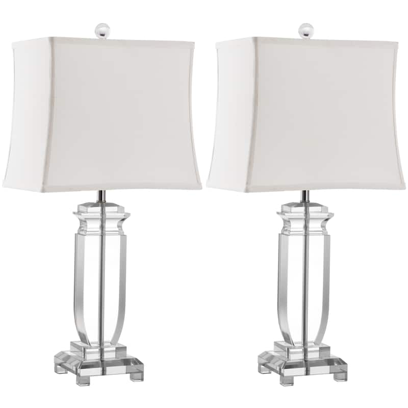 SAFAVIEH Lighting 25-inch Olympia Crystal Table Lamp (Set of 2) - 12" x 8" x 24"