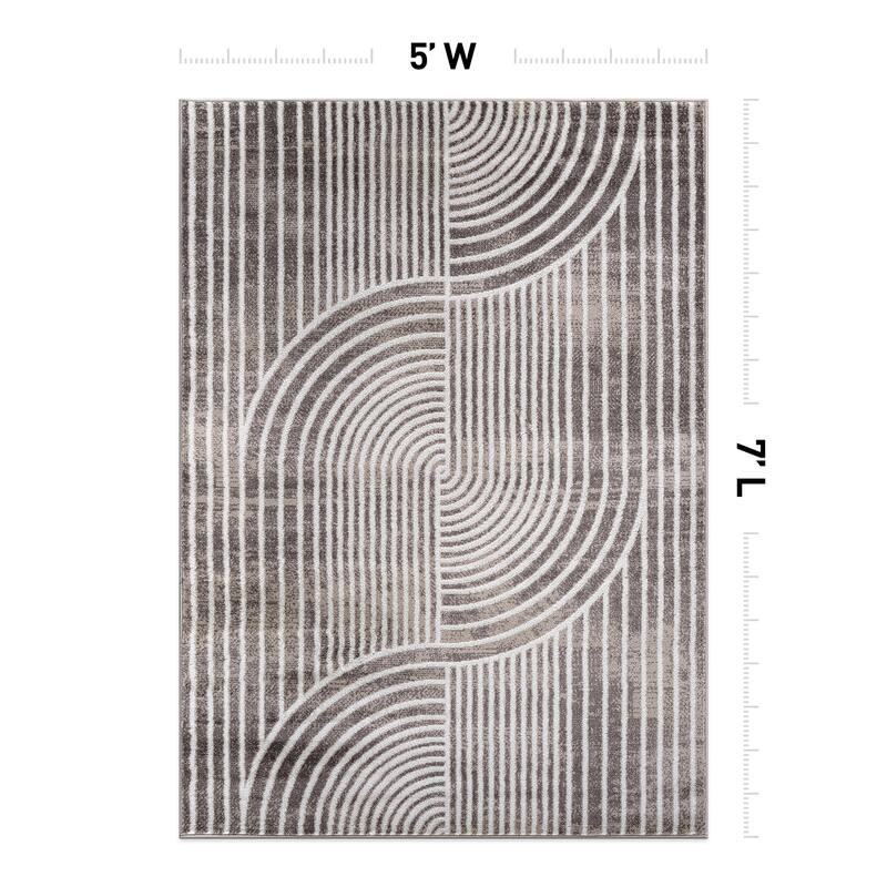 Contemporary Arch Knot Design Area Rug