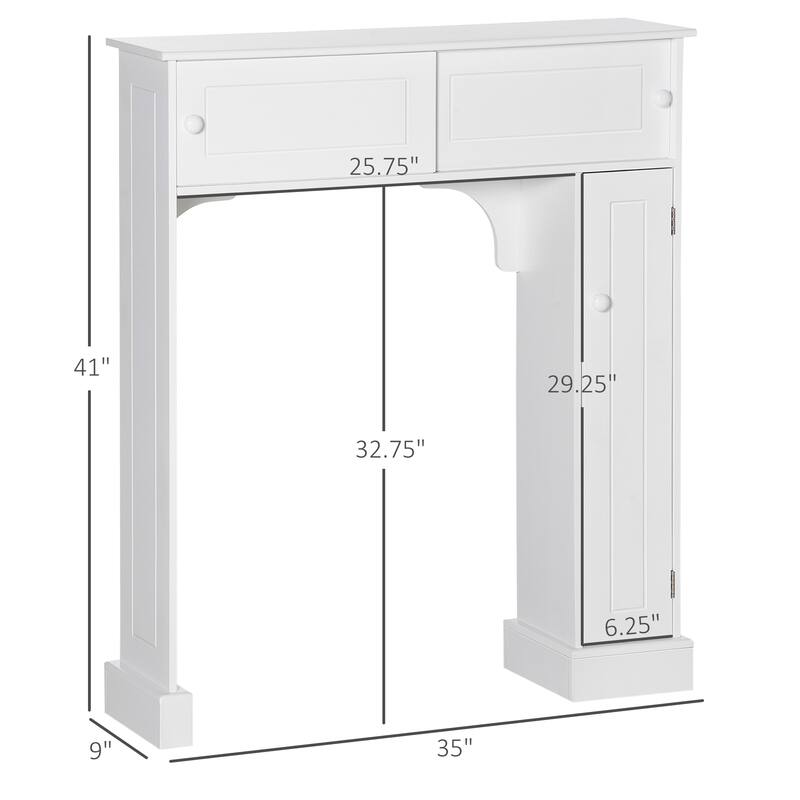 Over the Toilet Bathroom Cabinet, Freestanding Bathroom Storage Cabinet with Adjustable Shelves