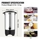 preview thumbnail 16 of 14, VEVOR Commercial Coffee Urn 50-110 Cup Stainless Steel Coffee Dispenser Fast Brew