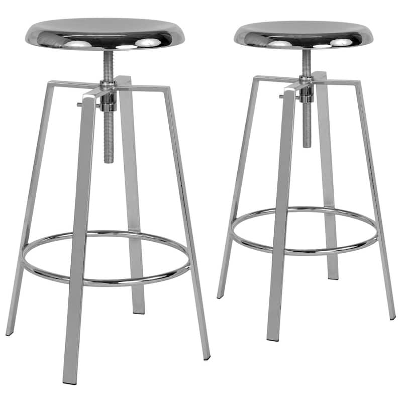 Industrial Style Barstool with Swivel Lift Adjustable Height Seat