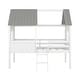 preview thumbnail 8 of 26, Stylish & Playfun Design Low Loft Bed with Roof, Ladder, Guardrail and Windows, Twin Size