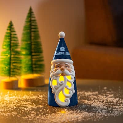 University of North Carolina Santa LED Garden Statuary, 8"