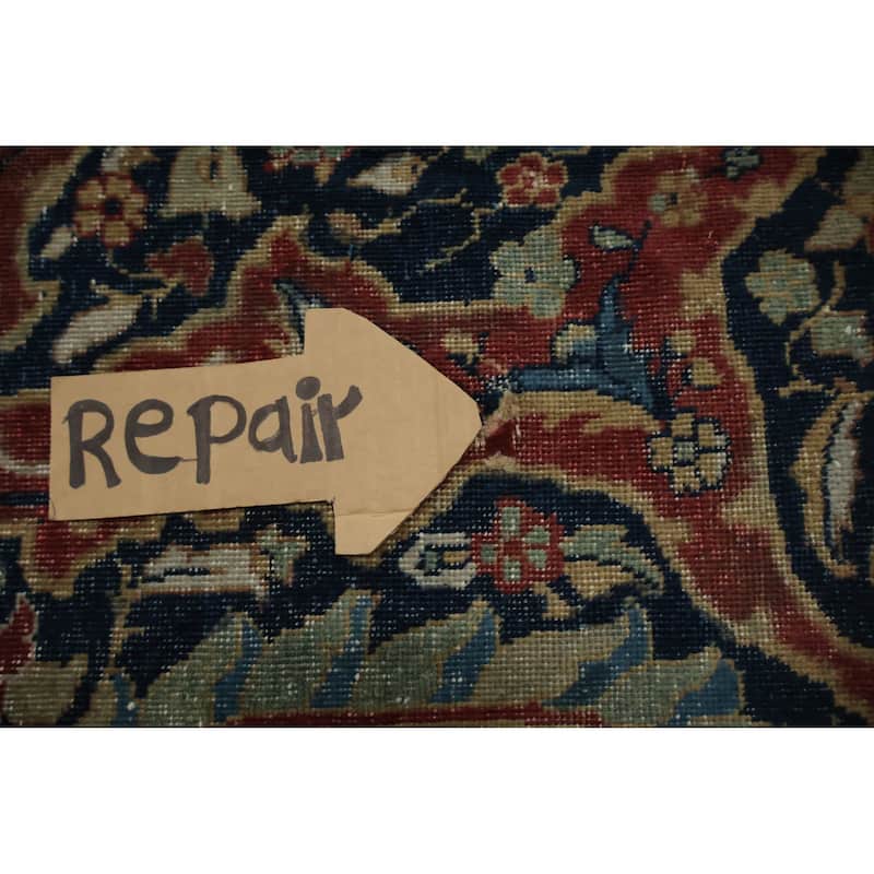 Hand Knotted Oriental 100% Wool Carpet Traditional Floral Oranges & Rust Tabriz Area Rug - 17' 9'' X 12' 8''