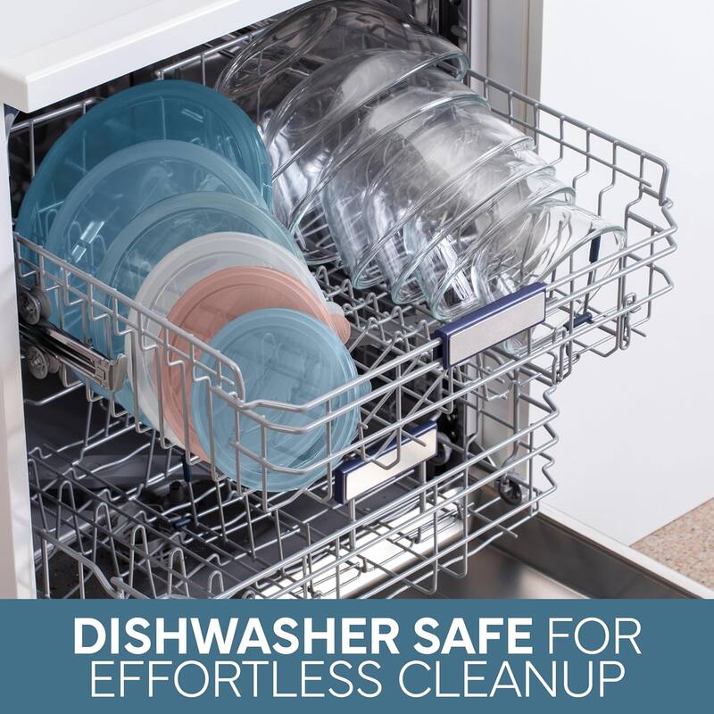 COOK WITH COLOR 12 Pc Glass Nesting Mixing Bowl Set with Lids for Cooking and Prep