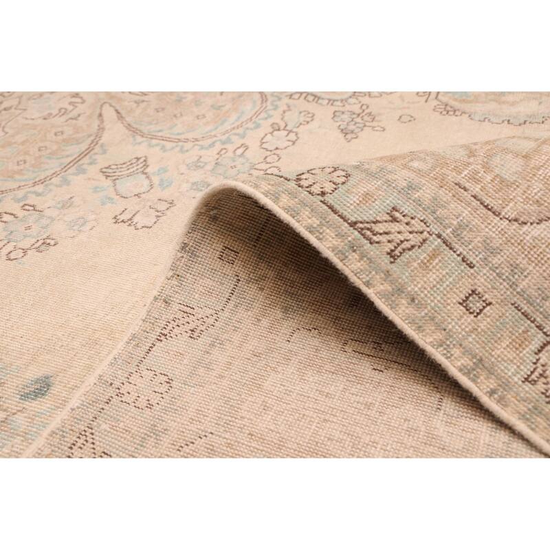 ECARPETGALLERY Hand-knotted Antalya Vintage Beige Wool Rug - 8'0 x 10'10