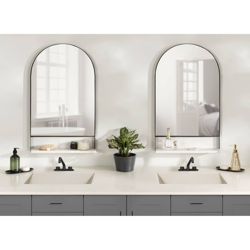 Kate and Laurel Chadwin Wall Mirror with Shelf